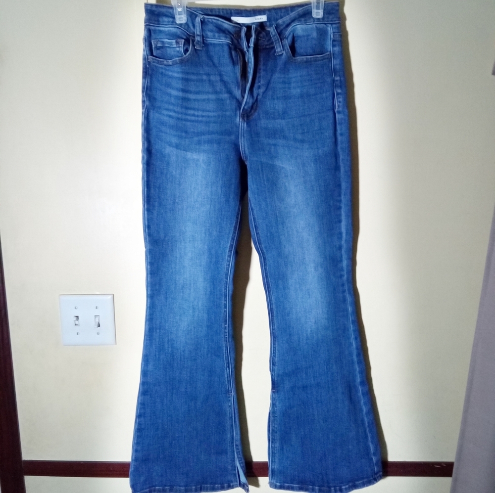 Klique B woman's bell bottom blue denim jeans
